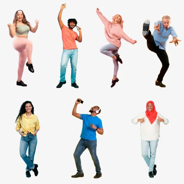 Group of tap students of different levels participating in a class at Factory Claque Excellent Madrid.